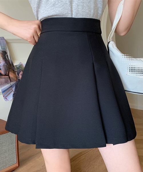 Mayree（メイリー）の「【Mayree】フロントプリーツミニスカート（スカート・レディース・ブルー/ピンク/ホワイト/ブラック・SMALL/MEDIUM/LARGE）」の18枚目の写真