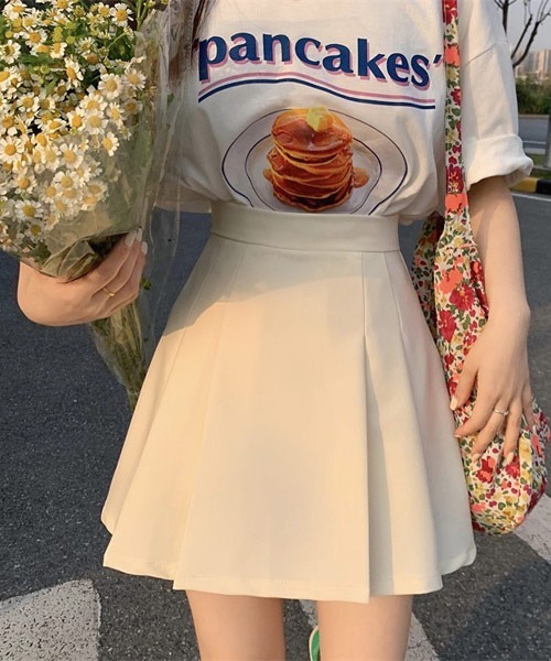 Mayree（メイリー）の「【Mayree】フロントプリーツミニスカート（スカート・レディース・ブルー/ピンク/ホワイト/ブラック・SMALL/MEDIUM/LARGE）」の13枚目の写真