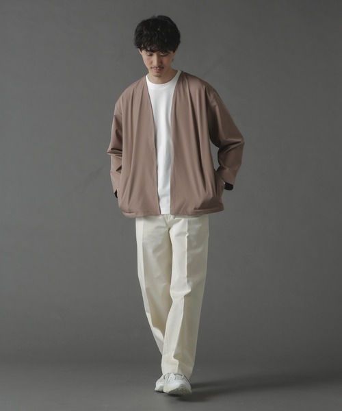 NANO universe(ナノユニバース)の「ライトウェイトストレッチノーカラージャケット(セットアップ可)(ノーカラージャケット・メンズ・ライトブラウン/ダークグレー/ブラック・S/M/L)」の20枚目の写真