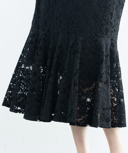 SAISON DE PAPILLON(セゾンドパピヨン)の「マーメイドス総レース生地スカート(スカート・レディース・ピンク/ブルー/アイボリー/ブラック・S/M/L)」の15枚目の写真