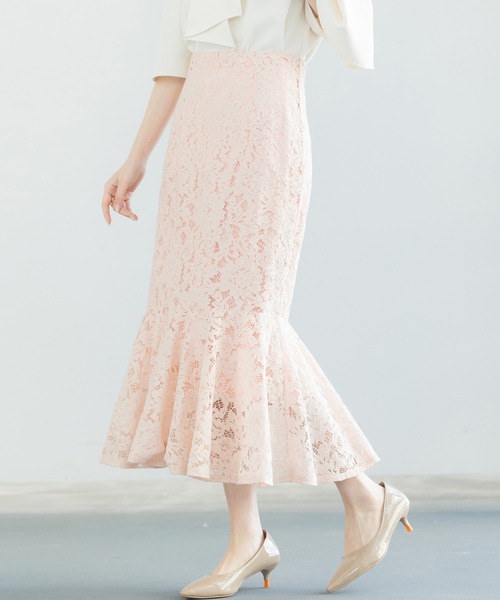 SAISON DE PAPILLON(セゾンドパピヨン)の「マーメイドス総レース生地スカート(スカート・レディース・ピンク/ブルー/アイボリー/ブラック・S/M/L)」の18枚目の写真