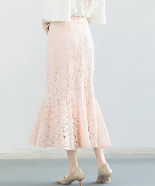 SAISON DE PAPILLON(セゾンドパピヨン)の「マーメイドス総レース生地スカート(スカート・レディース・ピンク/ブルー/アイボリー/ブラック・S/M/L)」の20枚目の写真