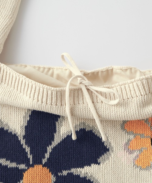 MONO-MART LADY'S（モノマートレディース）の「フラワージャガードニットショルダーバッグ（ショルダーバッグ・レディース・ブラック/アイボリー/ネイビー/グレー・FREE）」の10枚目の写真