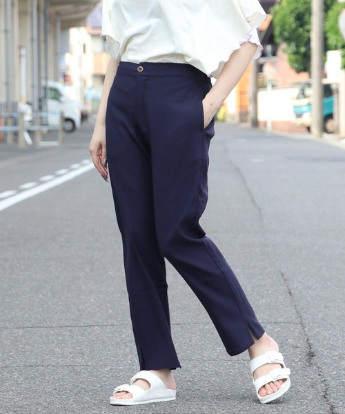 KRIFF MAYER Lady's Collection(クリフメイヤーレディースコレクション)の「むちゃのびカラーパンツ(その他パンツ・レディース・ネイビー/マスタード/オレンジ/カーキ/ブラック/ライトグリーン・LARGE/MEDIUM)」の4枚目の写真