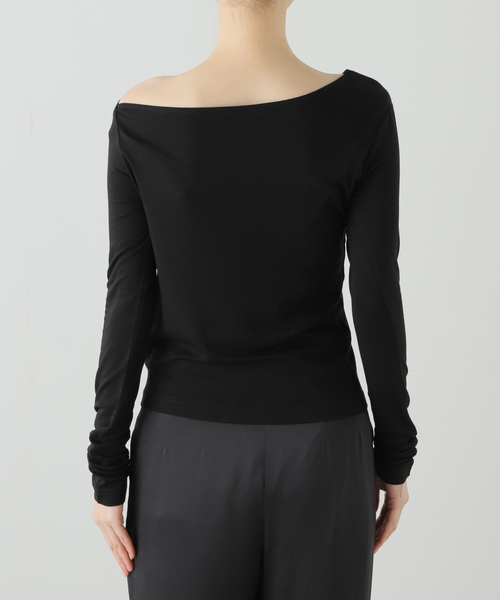 U by SPICK&SPAN（ユーバイスピックアンドスパン）の「ベアテンジクアシメトップス（Tシャツ/カットソー・レディース・ホワイト/ブラック/ベージュ・FREE）」の7枚目の写真