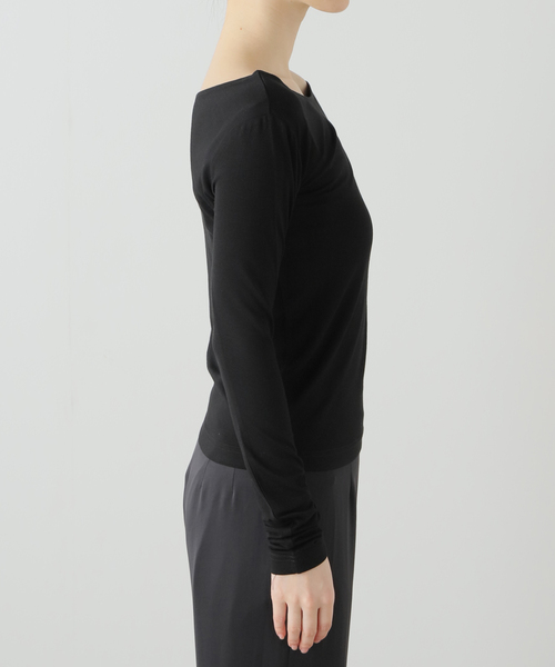 U by SPICK&SPAN（ユーバイスピックアンドスパン）の「ベアテンジクアシメトップス（Tシャツ/カットソー・レディース・ホワイト/ブラック/ベージュ・FREE）」の8枚目の写真