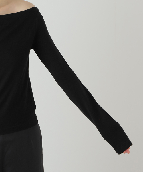 U by SPICK&SPAN（ユーバイスピックアンドスパン）の「ベアテンジクアシメトップス（Tシャツ/カットソー・レディース・ホワイト/ブラック/ベージュ・FREE）」の11枚目の写真