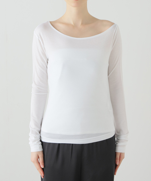 U by SPICK&SPAN（ユーバイスピックアンドスパン）の「ベアテンジクアシメトップス（Tシャツ/カットソー・レディース・ホワイト/ブラック/ベージュ・FREE）」の17枚目の写真