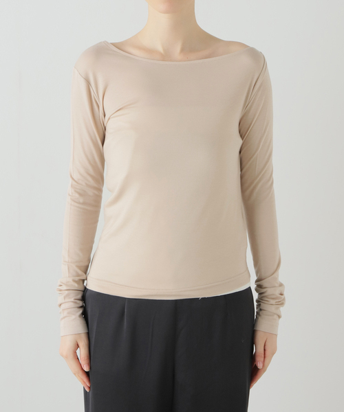 U by SPICK&SPAN（ユーバイスピックアンドスパン）の「ベアテンジクアシメトップス（Tシャツ/カットソー・レディース・ホワイト/ブラック/ベージュ・FREE）」の19枚目の写真