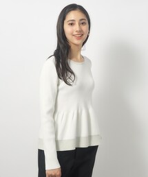 index | フレアペプラムニット【洗濯機洗い可】(ニット/セーター)