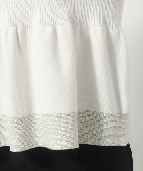 index（インデックス）の「◆フレアペプラムニット【洗濯機洗い可】（ニット/セーター・レディース・オフホワイト/ピンク/ネイビー・36/38/40）」の21枚目の写真
