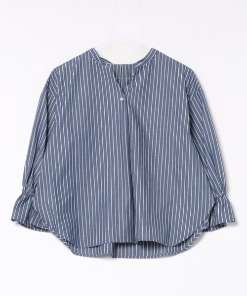 12Twelve Agenda（トゥエルブ　アジェンダ）の「ラメストライプスキッパーキャンディスリーブブラウス（シャツ/ブラウス・レディース・ブラウン/オフホワイト/ブルー/ラベンダー/イエロー/サックスブルー・M）」の15枚目の写真