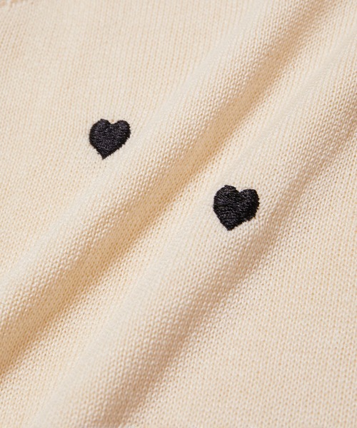 VIS(ビス)の「リネンタッチハート刺繍半袖ニットプルオーバー(ニット/セーター・レディース・キナリ/グレー・FREE)」の22枚目の写真