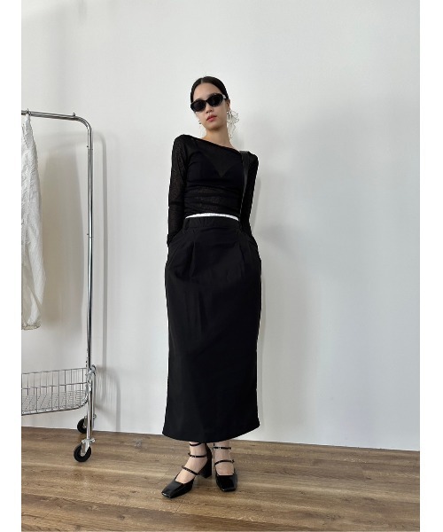 DRWCYS（ドロシーズ）の「ダブルウエストタイトスカート（スカート・レディース・ベージュ系その他/ブラック・FREE）」の8枚目の写真