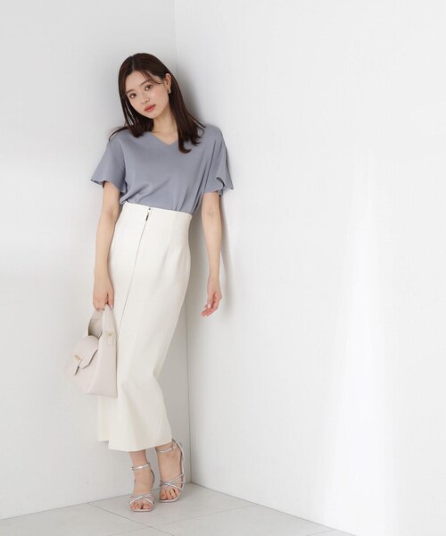 PROPORTION BODY DRESSING(プロポーションボディドレッシング)の「フロントファスナーロングタイトスカート / 1214120414(スカート・レディース・ホワイト系その他/ライトグリーン/ブラック・SMALL/MEDIUM)」の20枚目の写真