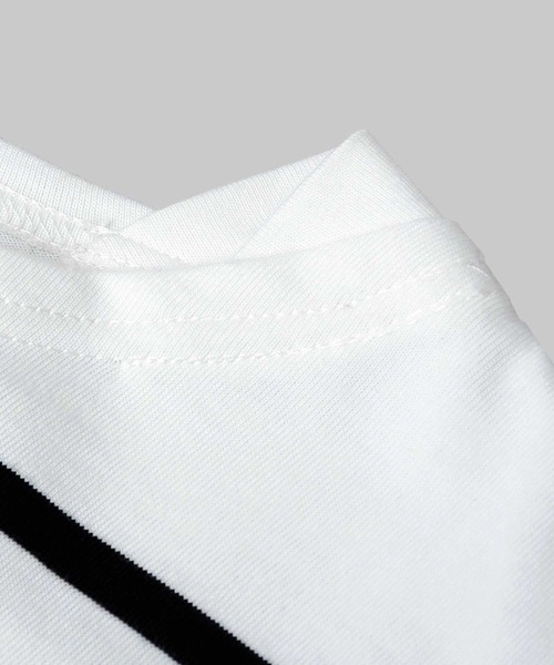 MONT KEMMEL(モンケメル)の「ルーズシルエット ボートネック ボーダー バスクシャツ 半袖(Tシャツ/カットソー・メンズ・ブラック/ホワイト/ホワイト系その他・M/XL/L)」の16枚目の写真