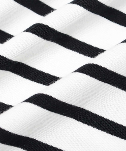 MONT KEMMEL(モンケメル)の「ルーズシルエット ボートネック ボーダー バスクシャツ 半袖(Tシャツ/カットソー・メンズ・ブラック/ホワイト/ホワイト系その他・M/XL/L)」の18枚目の写真