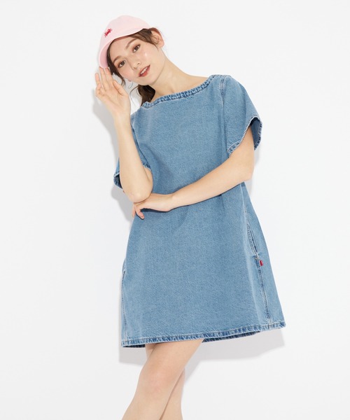Levi's(リーバイス)の「Levi's/リーバイス WELLTHREAD(R) WILDFLOWER ワンピース インディゴ WILD BLOOMER(ワンピース・レディース・ダークインディゴブルー・M/S/XS)」の1枚目の写真
