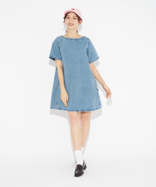 Levi's(リーバイス)の「Levi's/リーバイス WELLTHREAD(R) WILDFLOWER ワンピース インディゴ WILD BLOOMER(ワンピース・レディース・ダークインディゴブルー・M/S/XS)」の5枚目の写真