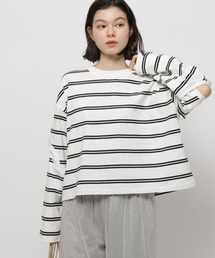 ツイストスリットロングTシャツ