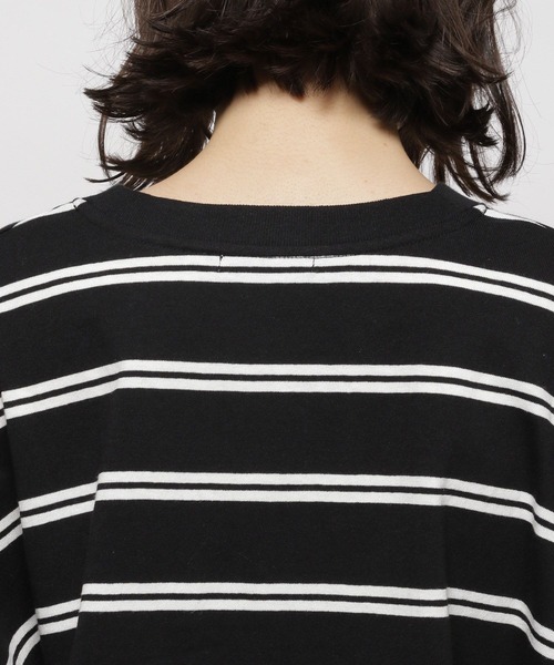 niko and...（ニコアンド）の「ツイストスリットロングTシャツ（Tシャツ/カットソー・レディース・チャコール/オフホワイト/ブラック/ピンク・MEDIUM/LARGE）」の8枚目の写真