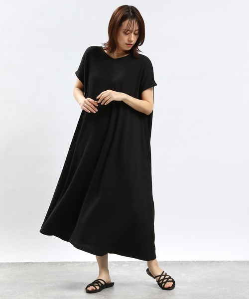 GLOBAL WORK Smile Seed Store（グローバルワーク スマイルシードストア）の「ワッフルワンピース/994859（ワンピース・レディース・チャコール/ブラック/ホワイト×ブラック/アイボリー・MEDIUM/X-LARGE/LARGE/SMALL）」の10枚目の写真