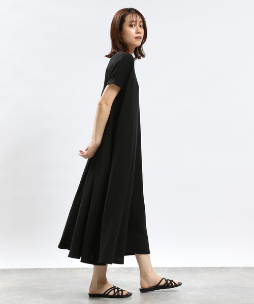 GLOBAL WORK Smile Seed Store（グローバルワーク スマイルシードストア）の「ワッフルワンピース/994859（ワンピース・レディース・チャコール/ブラック/ホワイト×ブラック/アイボリー・MEDIUM/X-LARGE/LARGE/SMALL）」の11枚目の写真