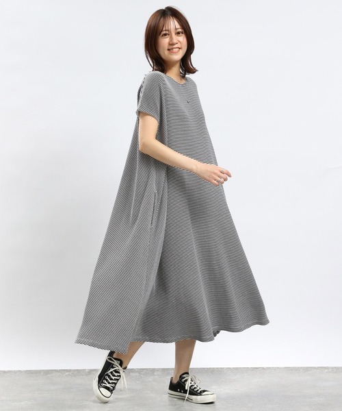 GLOBAL WORK Smile Seed Store（グローバルワーク スマイルシードストア）の「ワッフルワンピース/994859（ワンピース・レディース・チャコール/ブラック/ホワイト×ブラック/アイボリー・MEDIUM/X-LARGE/LARGE/SMALL）」の16枚目の写真