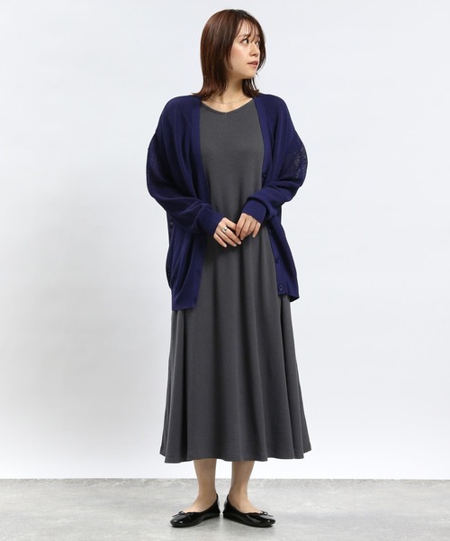 GLOBAL WORK Smile Seed Store（グローバルワーク スマイルシードストア）の「ワッフルワンピース/994859（ワンピース・レディース・チャコール/ブラック/ホワイト×ブラック/アイボリー・MEDIUM/X-LARGE/LARGE/SMALL）」の19枚目の写真