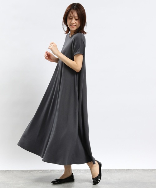 GLOBAL WORK Smile Seed Store（グローバルワーク スマイルシードストア）の「ワッフルワンピース/994859（ワンピース・レディース・チャコール/ブラック/ホワイト×ブラック/アイボリー・MEDIUM/X-LARGE/LARGE/SMALL）」の22枚目の写真