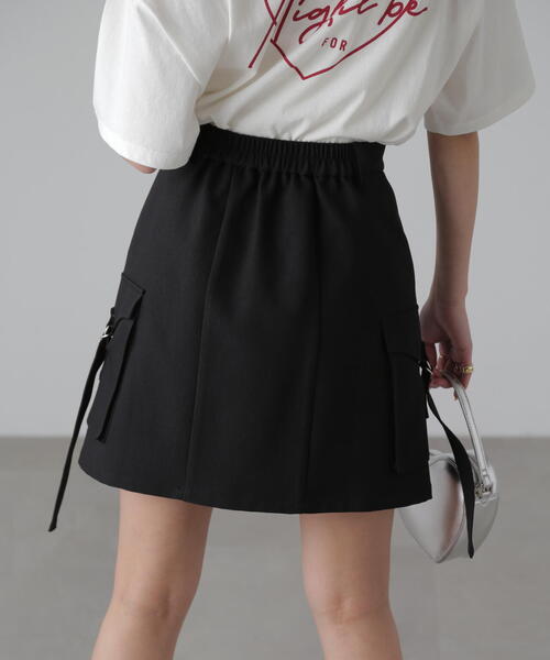 FREE'S MART（フリーズマート）の「◆【3サイズ展開XS-M】カーゴミニスカート【低身長サイズ有】（スカート・レディース・ブラック/ベージュ・SMALL/MEDIUM/X-SMALL）」の8枚目の写真
