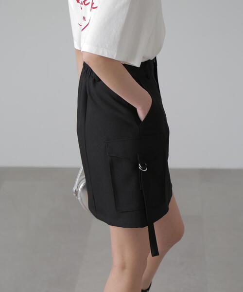 FREE'S MART（フリーズマート）の「◆【3サイズ展開XS-M】カーゴミニスカート【低身長サイズ有】（スカート・レディース・ブラック/ベージュ・SMALL/MEDIUM/X-SMALL）」の9枚目の写真