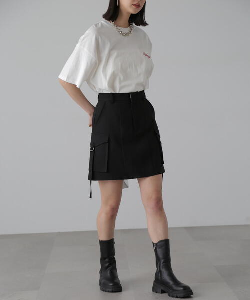 FREE'S MART（フリーズマート）の「◆【3サイズ展開XS-M】カーゴミニスカート【低身長サイズ有】（スカート・レディース・ブラック/ベージュ・SMALL/MEDIUM/X-SMALL）」の10枚目の写真