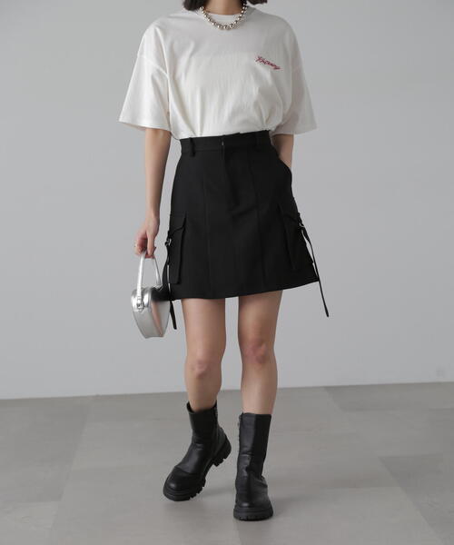 FREE'S MART（フリーズマート）の「◆【3サイズ展開XS-M】カーゴミニスカート【低身長サイズ有】（スカート・レディース・ブラック/ベージュ・SMALL/MEDIUM/X-SMALL）」の11枚目の写真