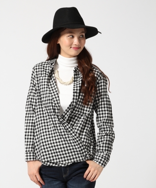 GLOBAL WORK(グローバルワーク)の「2WAYレギュラーシャツ長袖/566271(シャツ/ブラウス・レディース・カーキ/グレー/ホワイト/その他・LARGE/SMALL/MEDIUM)」の14枚目の写真