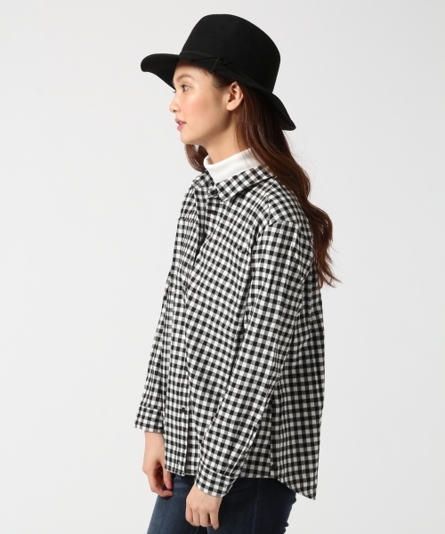 GLOBAL WORK(グローバルワーク)の「2WAYレギュラーシャツ長袖/566271(シャツ/ブラウス・レディース・カーキ/グレー/ホワイト/その他・LARGE/SMALL/MEDIUM)」の15枚目の写真