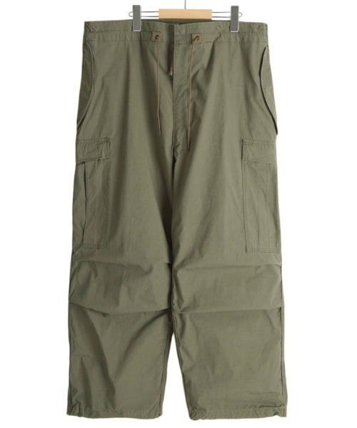 REMI RELIEF NAVY LABEL（レミレリーフネイビーレーベル）の「REMI RELIEF NAVY LABEL / レミレリーフ ネイビーレーベル：オーバーパンツ：RN26349291AK[STD]（その他パンツ・メンズ・ホワイト/オリーブ・L/M/S）」の3枚目の写真