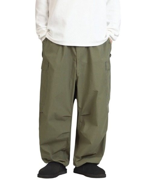 REMI RELIEF NAVY LABEL（レミレリーフネイビーレーベル）の「REMI RELIEF NAVY LABEL / レミレリーフ ネイビーレーベル：オーバーパンツ：RN26349291AK[STD]（その他パンツ・メンズ・ホワイト/オリーブ・L/M/S）」の9枚目の写真