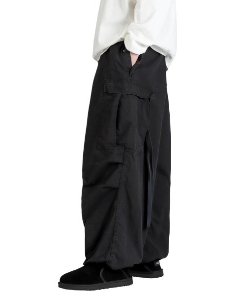 REMI RELIEF NAVY LABEL（レミレリーフネイビーレーベル）の「REMI RELIEF NAVY LABEL / レミレリーフ ネイビーレーベル：オーバーパンツ：RN26349291AK[STD]（その他パンツ・メンズ・ホワイト/オリーブ/ブラック・L/M/S/XL）」の22枚目の写真