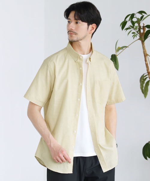 LIL VENDARS（リルヴェンダース）の「コットンスラブ半袖ボタンダウンシャツ（シャツ/ブラウス・メンズ・ホワイト/サックスブルー/ベージュ/ネイビー・L/LL/M）」の20枚目の写真