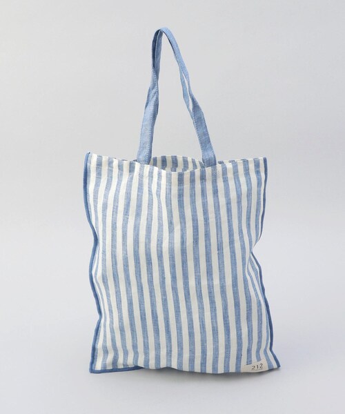 212 KITCHEN STORE(トゥワントゥキッチンストア)の「リネンストライプ エコバッグS WH×BL <212Kオリジナル>(エコバッグ/サブバッグ・レディース・その他・00)」の3枚目の写真