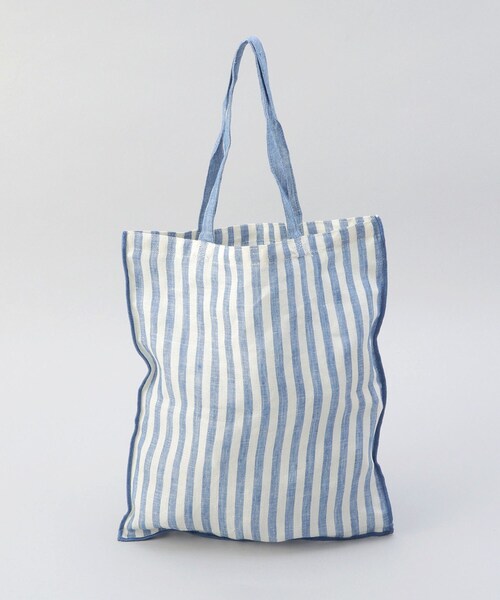 212 KITCHEN STORE(トゥワントゥキッチンストア)の「リネンストライプ エコバッグS WH×BL <212Kオリジナル>(エコバッグ/サブバッグ・レディース・その他・00)」の5枚目の写真
