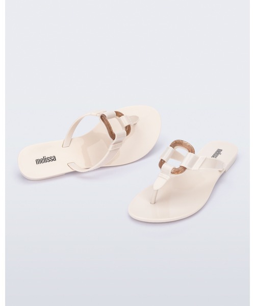 Melissa(メリッサ) Savage トングサンダルビーチサンダル 送料込 melissa - メリッサ トングサンダル ボーダー ビーチサンダル