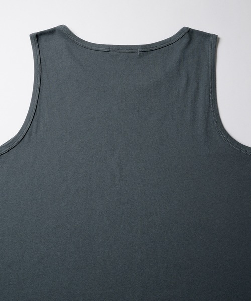 Anchor Smith（アンカー スミス）の「【2点セット】梨地サイドスリットビックシルエット接触冷感クルーネックTシャツ＆ベーシックタンクトップ（Tシャツ/カットソー・メンズ・ワイン/ブラック×ホワイト/ブラック/ブルーグリーン/ホワイト×ブラック/ライトグレー/ホワイト/ライトブルー/ベージュ/ネイビー・L/M）」の15枚目の写真