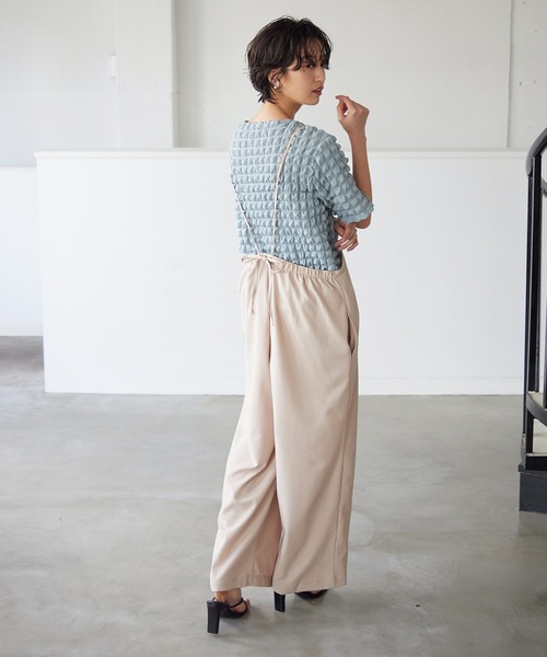 itto...(イット)の「お出かけしたくなるシンプルな大人リネンライクサロペット(サロペット/オーバーオール・レディース・ベージュ/キャメル・M/L)」の7枚目の写真