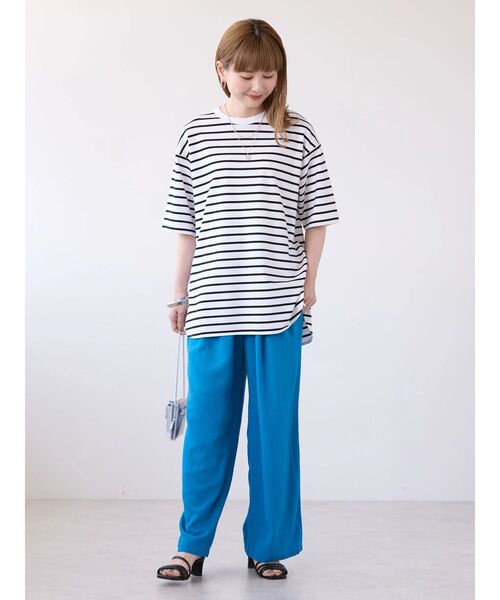 AMERICAN HOLIC（アメリカンホリック）の「抗菌防臭+UVカット裾ラウンドカットチュニック（Tシャツ/カットソー・レディース・グレイッシュベージュ/ブラック/チャコールグレー/オフホワイト/その他7・M/L）」の16枚目の写真