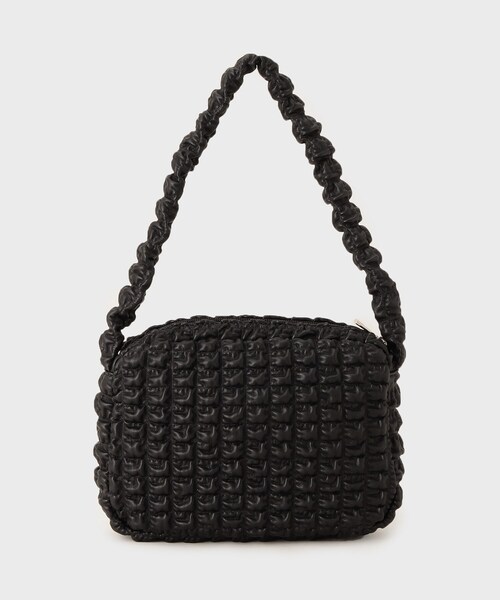 GALLEST（ギャレスト）の「◆ポップコーンショルダーバッグ（ショルダーバッグ・レディース・ブラック/オフホワイト/シルバー・00）」の2枚目の写真