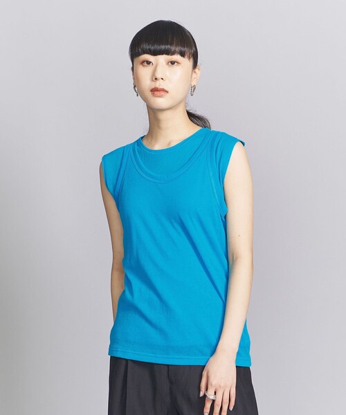 BEAUTY&YOUTH UNITED ARROWS(ビューティーアンドユースユナイテッドアローズ)の「2セット レイヤード タンクトップ(Tシャツ/カットソー・レディース・オリーブ/ブラック/コバルトブルー・FREE)」の11枚目の写真