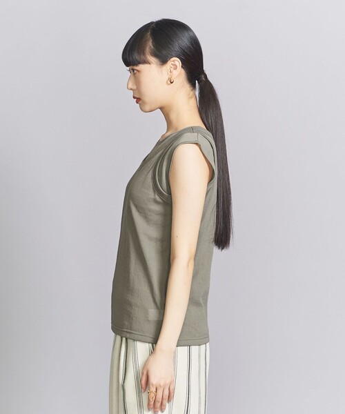 BEAUTY&YOUTH UNITED ARROWS(ビューティーアンドユースユナイテッドアローズ)の「2セット レイヤード タンクトップ(Tシャツ/カットソー・レディース・オリーブ/ブラック/コバルトブルー・FREE)」の14枚目の写真
