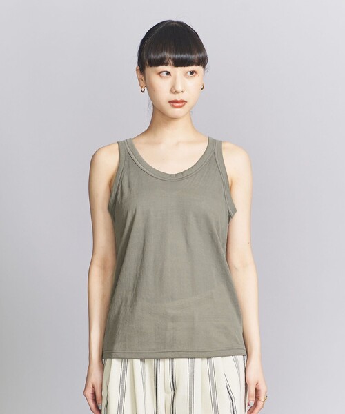 BEAUTY&YOUTH UNITED ARROWS(ビューティーアンドユースユナイテッドアローズ)の「2セット レイヤード タンクトップ(Tシャツ/カットソー・レディース・オリーブ/ブラック/コバルトブルー・FREE)」の17枚目の写真